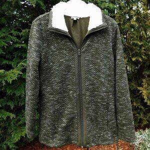 T by Talbots Cozy Sherpa-Collar Zip-Front Jacket